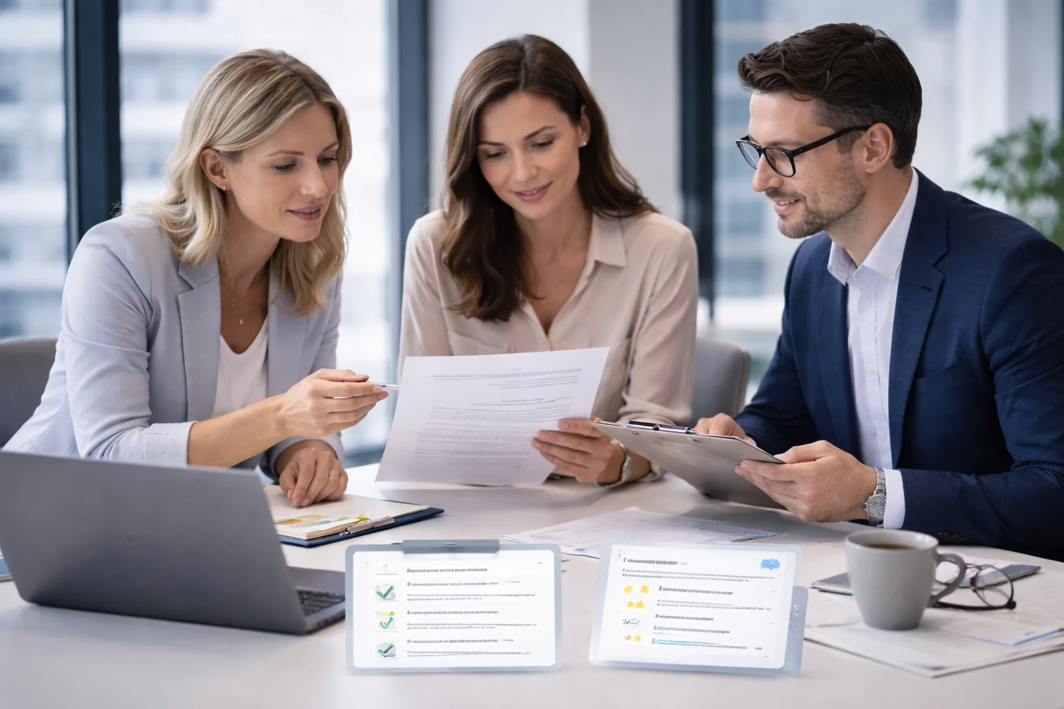 HR-Team erstellt ein rechtssicheres Arbeitszeugnis mit klaren Formulierungen und rechtlicher Prüfung