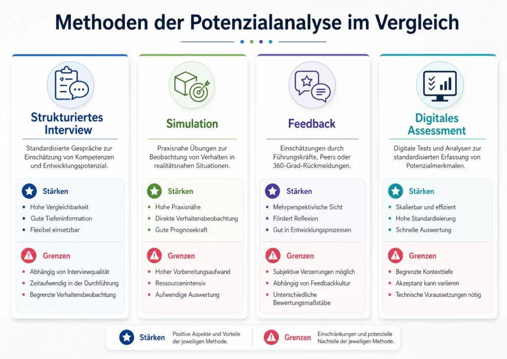 Vergleich von Methoden der Potenzialanalyse im Unternehmen