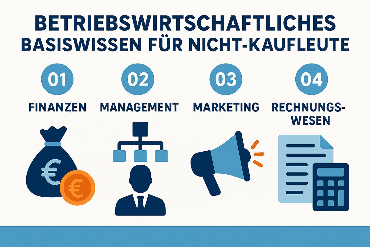Illustration zum Thema Betriebswirtschaftliches Basiswissen für Nicht-Kaufleute
