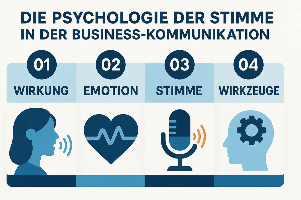 Illustration zum Thema Die Psychologie der Stimme in der Business-Kommunikation