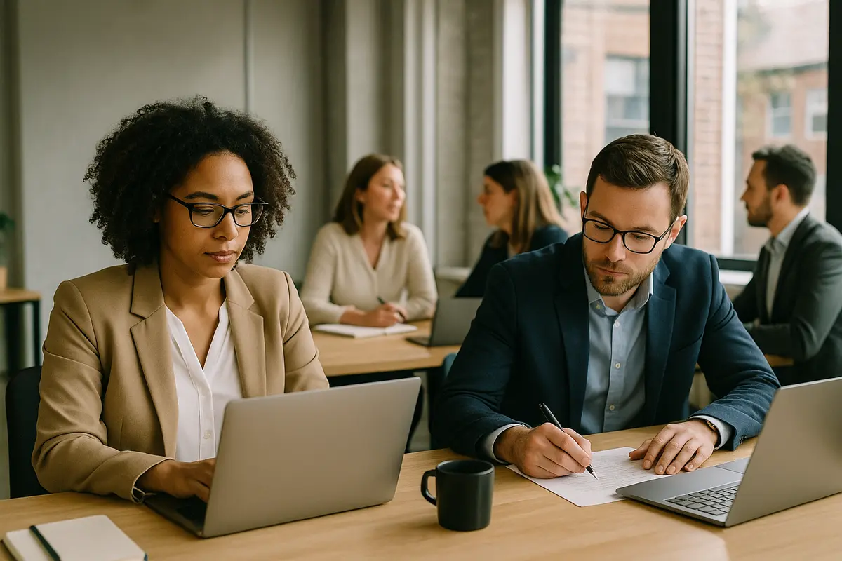 Der Wert von KPIs: Wie transparente &Uuml;berpr&uuml;fung Teams hilft - authentische Business-Szene im Arbeitsalltag